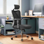 SIHOO Ergonomic Office Chair with Adjustable Lumbar Support, High Back chair for big and tall, Black - 68*70*130