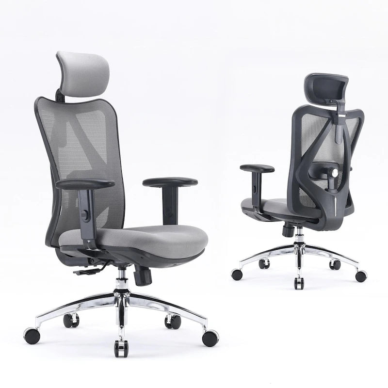 SIHOO Ergonomic Office Chair with Adjustable Lumbar Support, High Back chair for big and tall, Black - 68*70*130