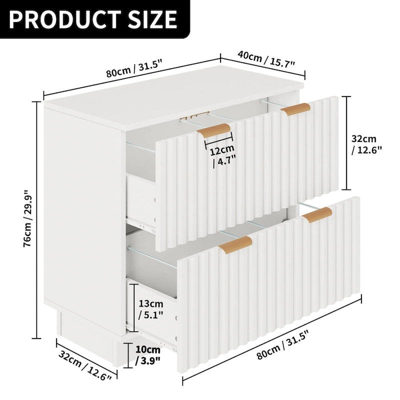 Moasis 2 Drawers File Cabinet LED Lighting Lateral Filing Cabinet for Home Office