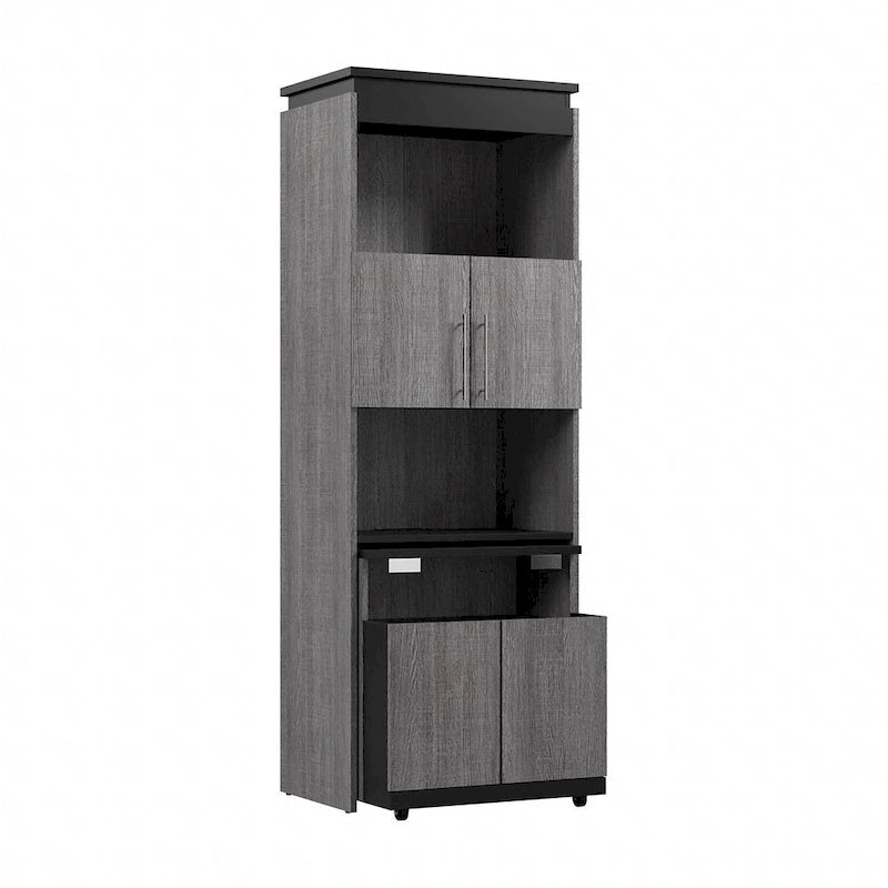Orion 30W Tall Storage Cabinet with Doors and Fold-Out Desk by Bestar
