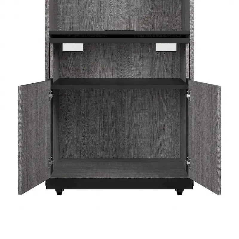 Orion 30W Tall Storage Cabinet with Doors and Fold-Out Desk by Bestar