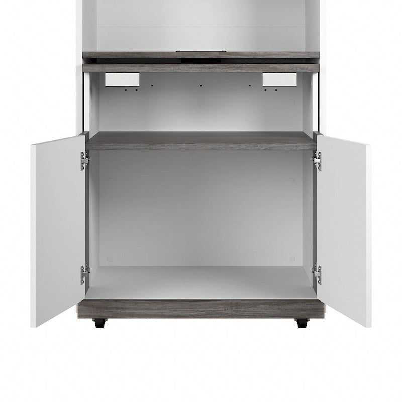 Orion 30W Tall Storage Cabinet with Doors and Fold-Out Desk by Bestar