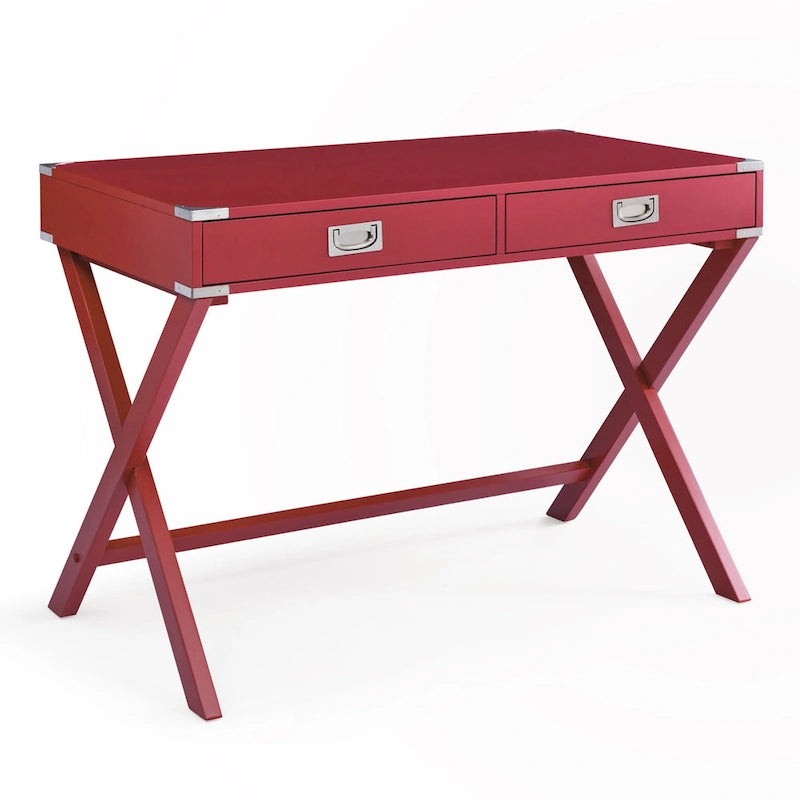 Solid Wood Computer Desk with Drawers