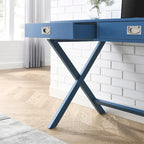 Solid Wood Computer Desk with Drawers