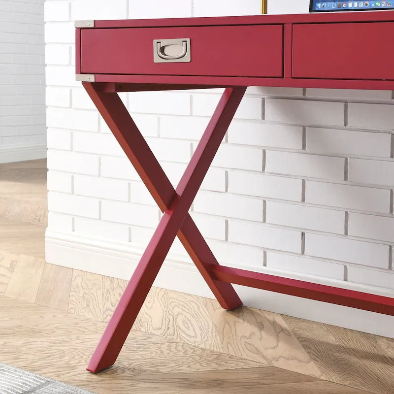 Solid Wood Computer Desk with Drawers