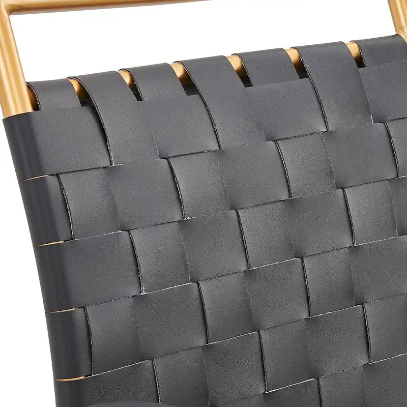 LUXMOD Goldtone Leather Mid Back Office Chair Swivel Computer Desk Chair