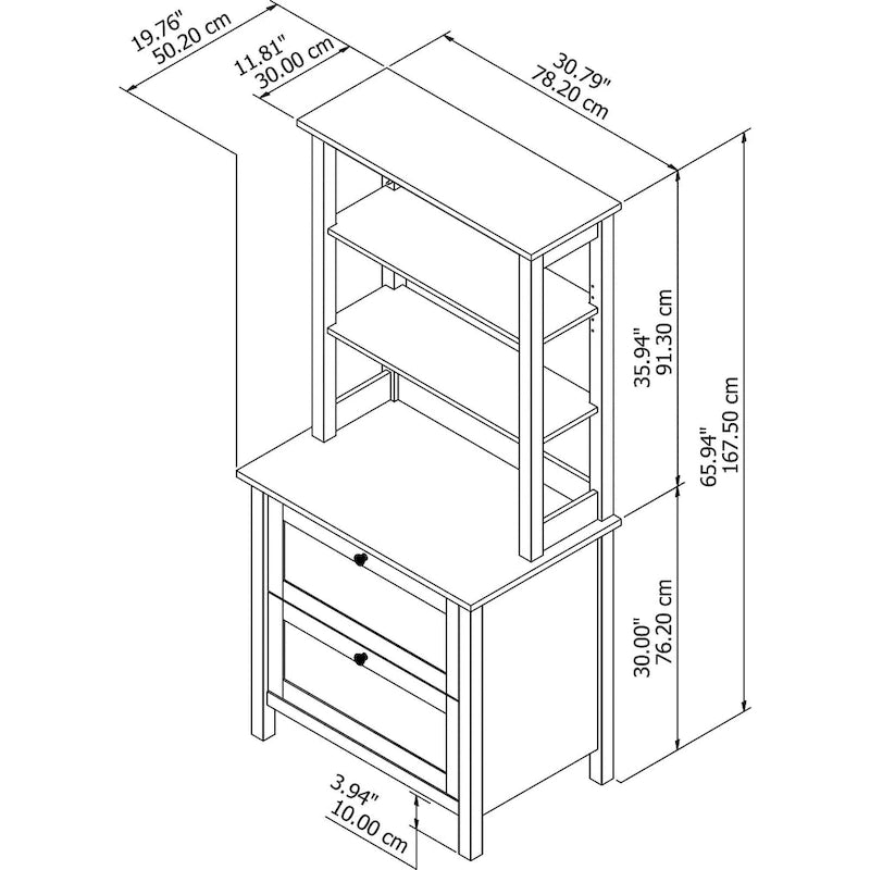 Mayfield Bookcase with Drawers by Bush Furniture