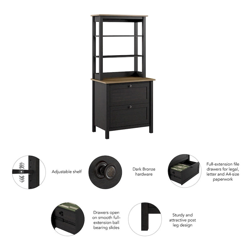 Mayfield Bookcase with Drawers by Bush Furniture