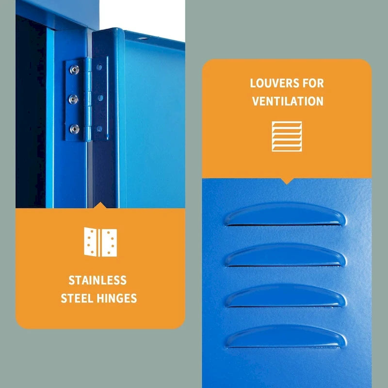 5 Door Metal Lockers Storage Cabinet for School Office Gym