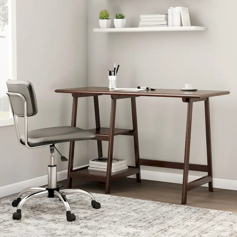 SEI Furniture Skali A-frame Espresso Desk