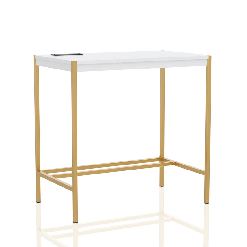 Belzie Modern 30-inch Steel Computer Desk with USB Ports by Furniture of America