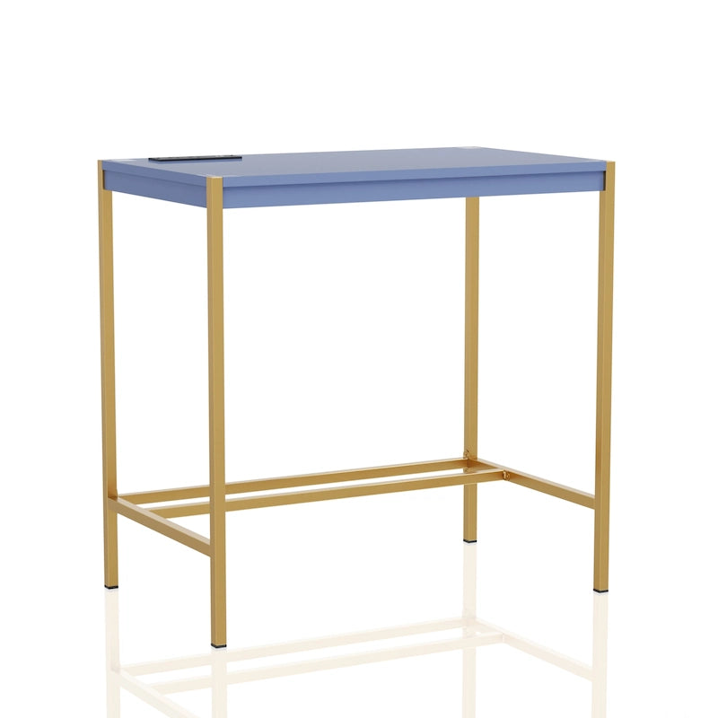 Belzie Modern 30-inch Steel Computer Desk with USB Ports by Furniture of America