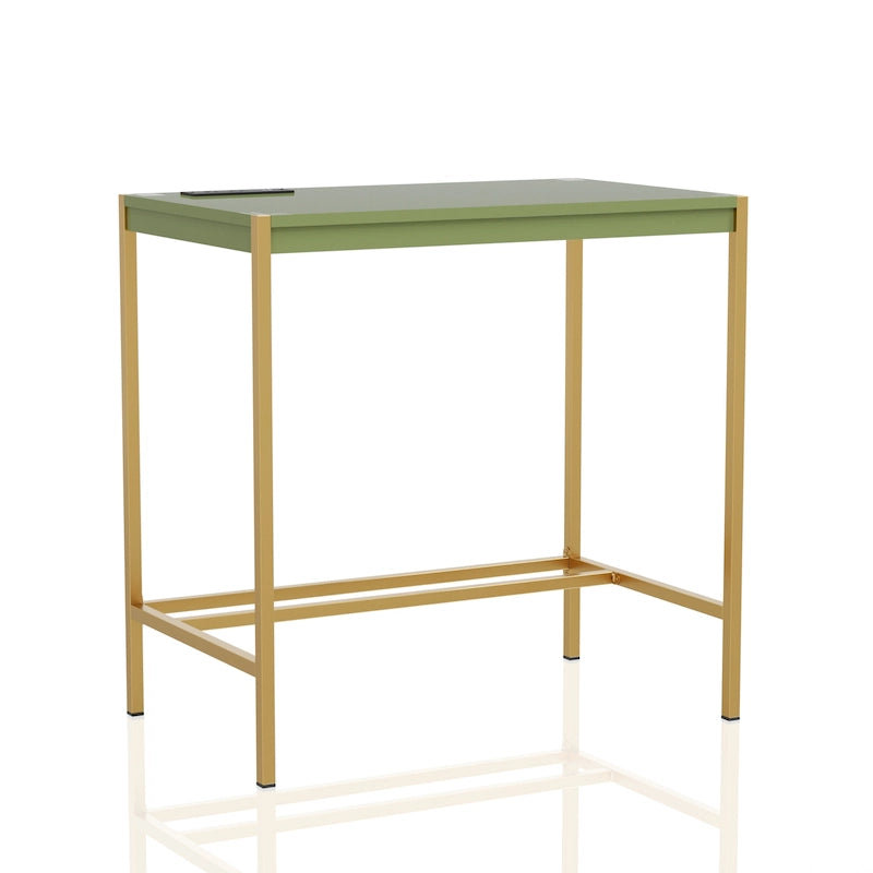 Belzie Modern 30-inch Steel Computer Desk with USB Ports by Furniture of America