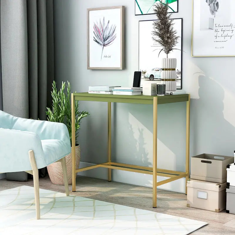 Belzie Modern 30-inch Steel Computer Desk with USB Ports by Furniture of America