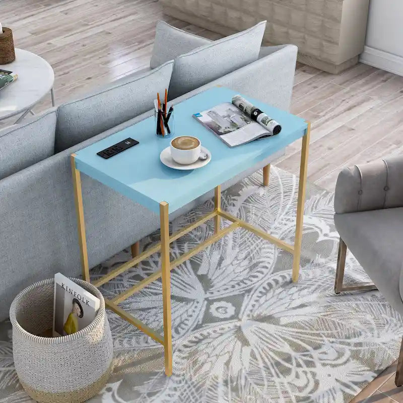 Belzie Modern 30-inch Steel Computer Desk with USB Ports by Furniture of America