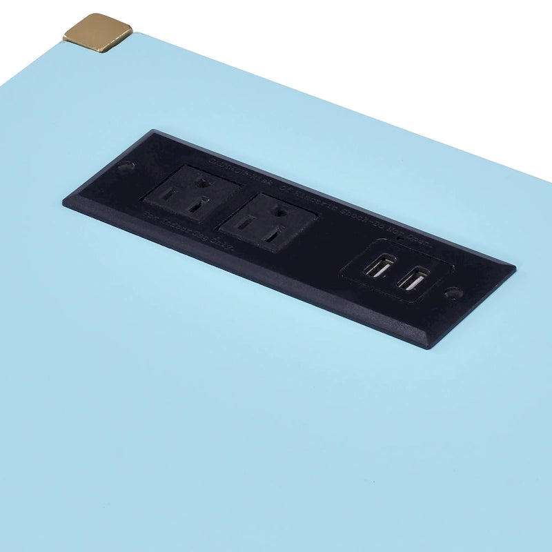 Belzie Modern 30-inch Steel Computer Desk with USB Ports by Furniture of America