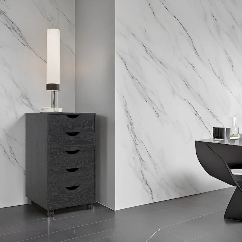 Portable Wooden 5-Drawer Cabinet with 360 Wheels, Easy Pullout Design, and Extra Top Storage