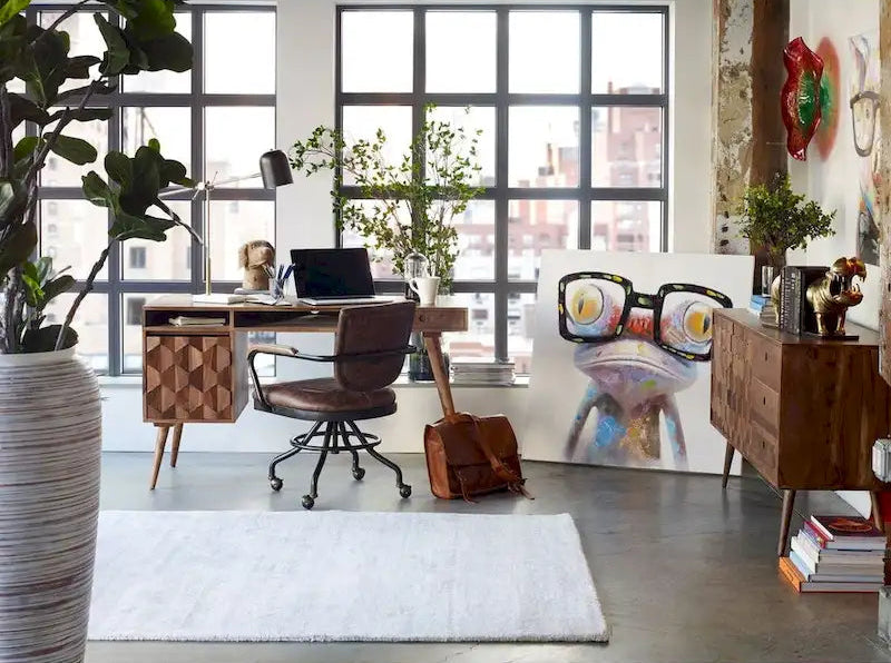 Aurelle Home Oslo Mid-Century Modern Desk