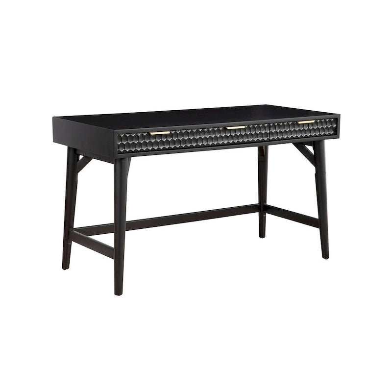 Origins by Alpine Black Pearl Large Desk, Black