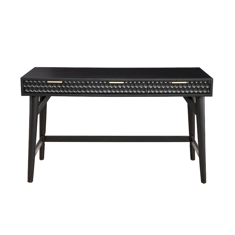 Origins by Alpine Black Pearl Large Desk, Black