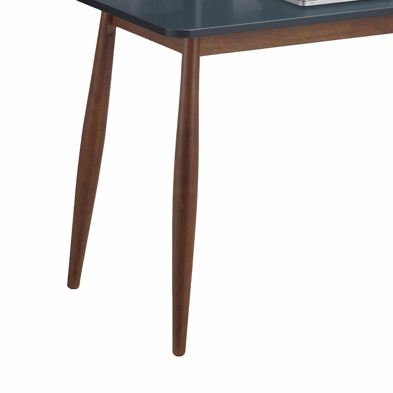 Roundhill Furniture Roskilde Grey-blue Wooden Storage Office Desk