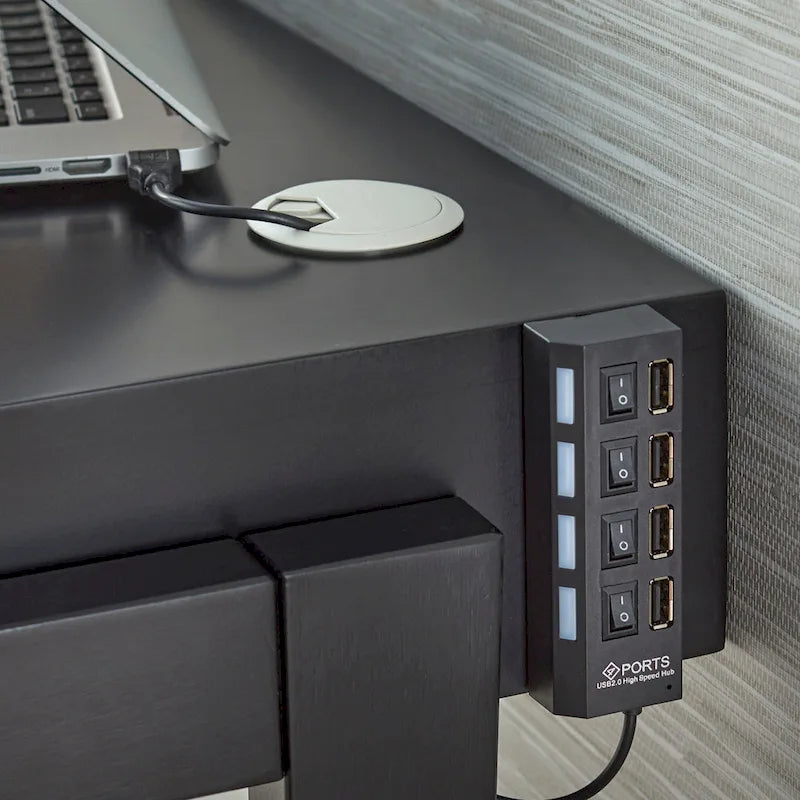 Simple Living Modernist Rectangular Tech Integrated Desk