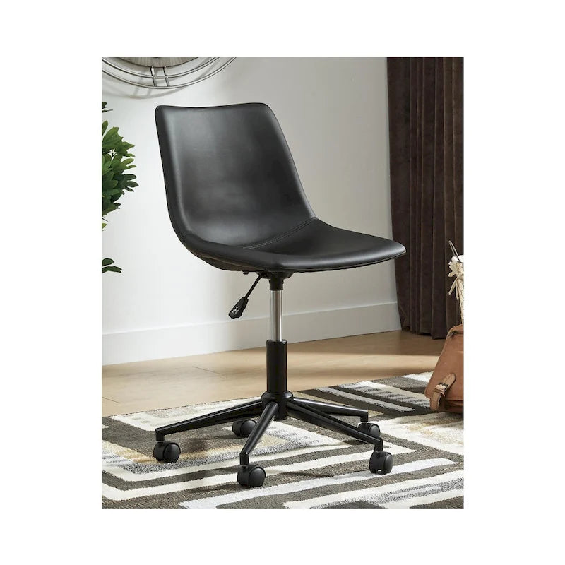Casual Black Home Office Swivel Desk Chair