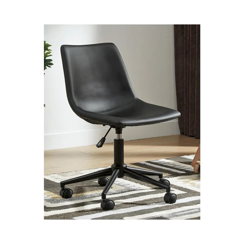 Casual Black Home Office Swivel Desk Chair