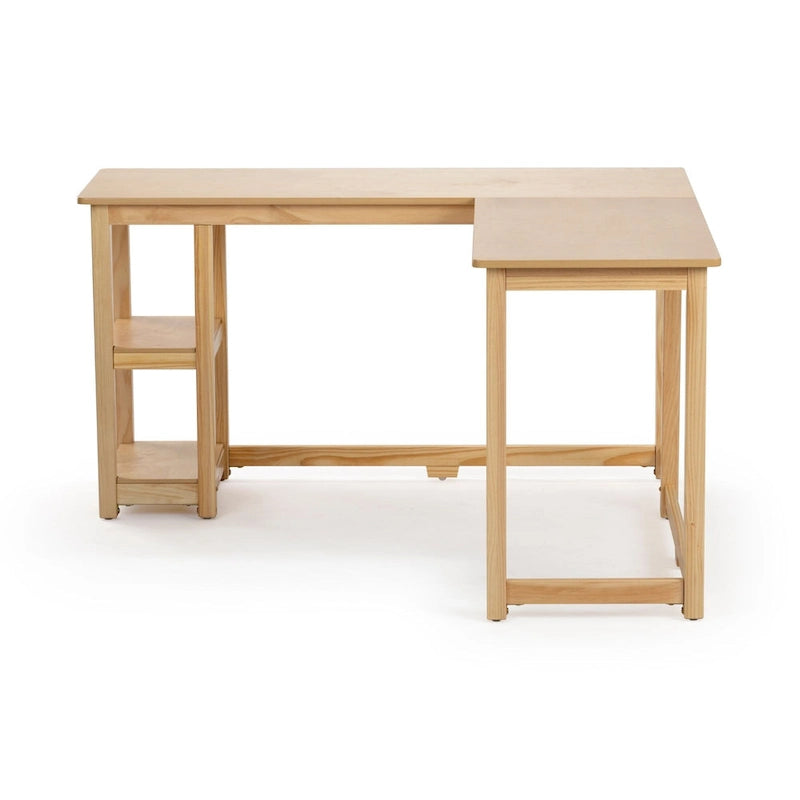 Plank and Beam Corner Desk w/ Shelves