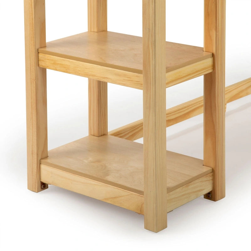 Plank and Beam Corner Desk w/ Shelves