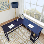 Plank and Beam Corner Desk w/ Shelves