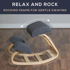 RRI Goods Ergonomic Kneeling Chair, Posture Support Comfortable Padded Office Chair, Angled Rocking Stool