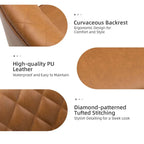 Felice Modern Swivel Height Adjustment Diamond-Tufted Office Chair by HULALA HOME