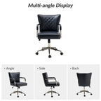 Felice Modern Swivel Height Adjustment Diamond-Tufted Office Chair by HULALA HOME