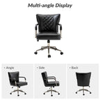 Felice Modern Swivel Height Adjustment Diamond-Tufted Office Chair by HULALA HOME