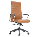 LeisureMod Hilton Modern High Back Leather Conference Office Chair