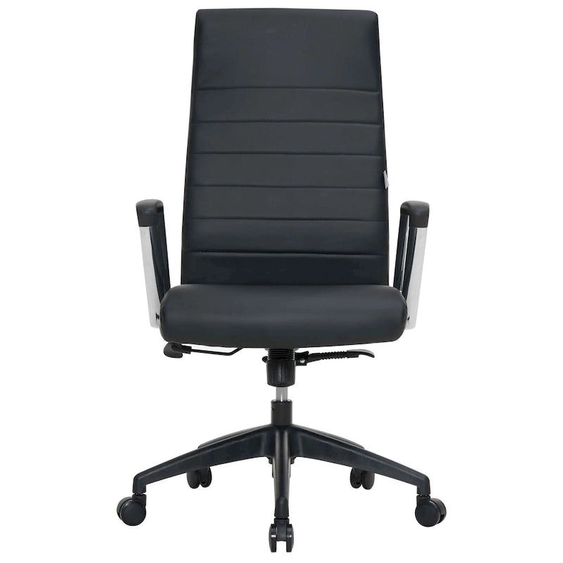 LeisureMod Hilton Modern High Back Leather Conference Office Chair