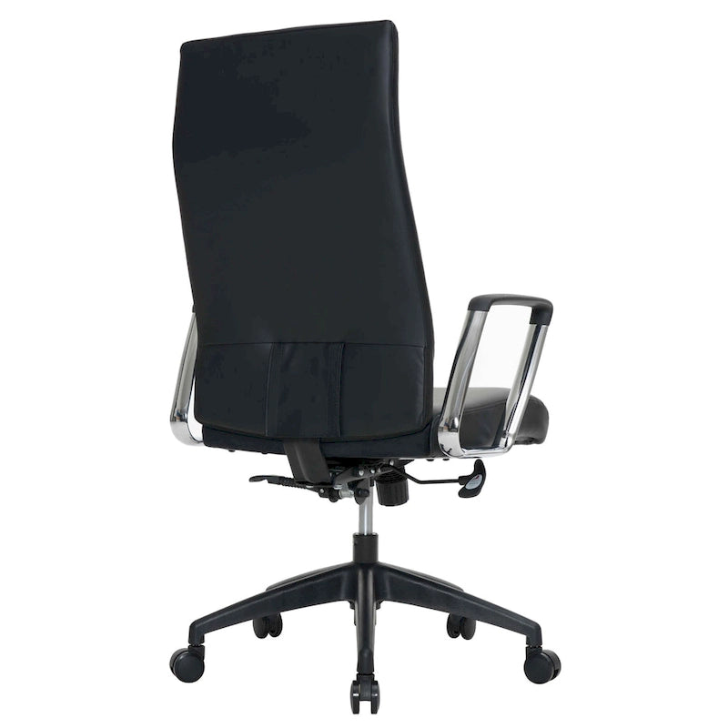 LeisureMod Hilton Modern High Back Leather Conference Office Chair