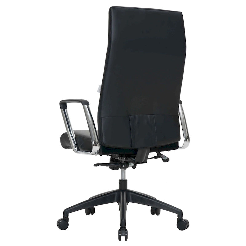 LeisureMod Hilton Modern High Back Leather Conference Office Chair