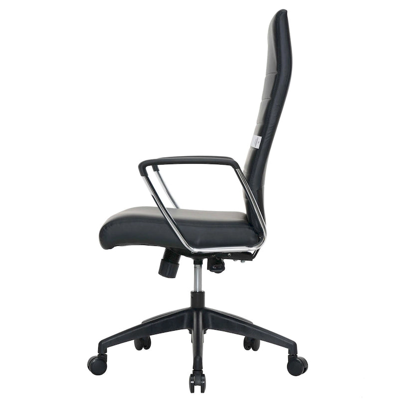 LeisureMod Hilton Modern High Back Leather Conference Office Chair