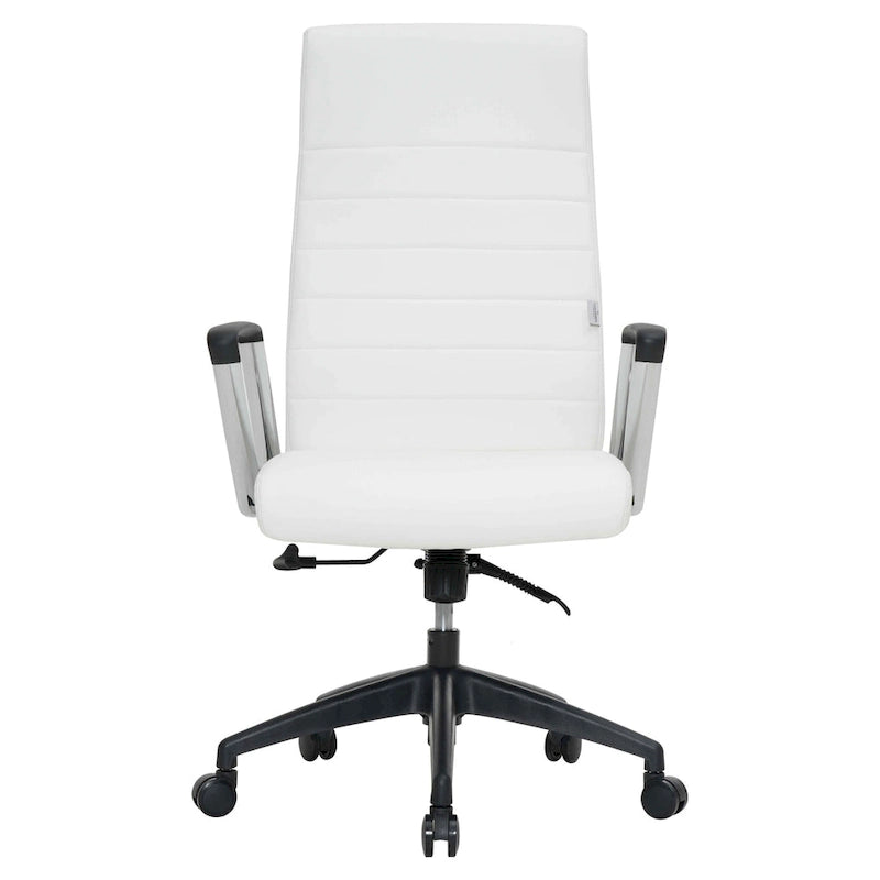LeisureMod Hilton Modern High Back Leather Conference Office Chair