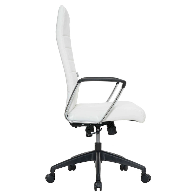 LeisureMod Hilton Modern High Back Leather Conference Office Chair