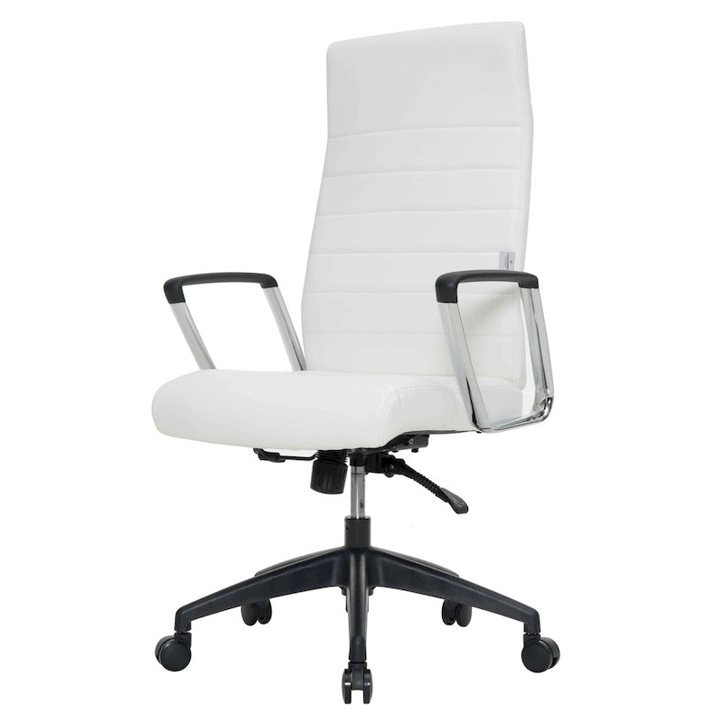 LeisureMod Hilton Modern High Back Leather Conference Office Chair