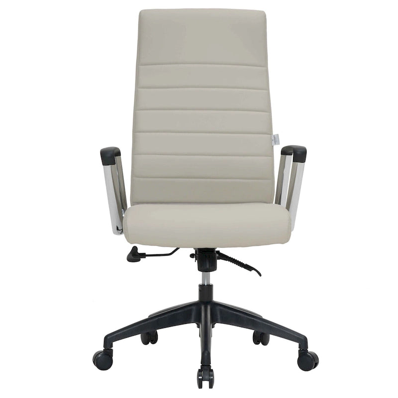 LeisureMod Hilton Modern High Back Leather Conference Office Chair