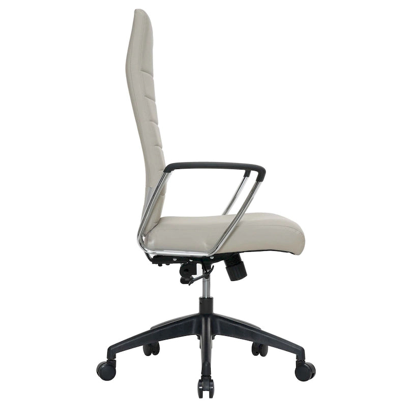 LeisureMod Hilton Modern High Back Leather Conference Office Chair