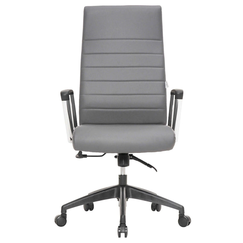 LeisureMod Hilton Modern High Back Leather Conference Office Chair