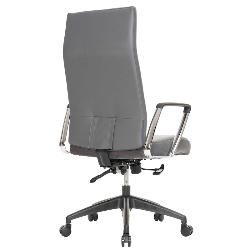 LeisureMod Hilton Modern High Back Leather Conference Office Chair