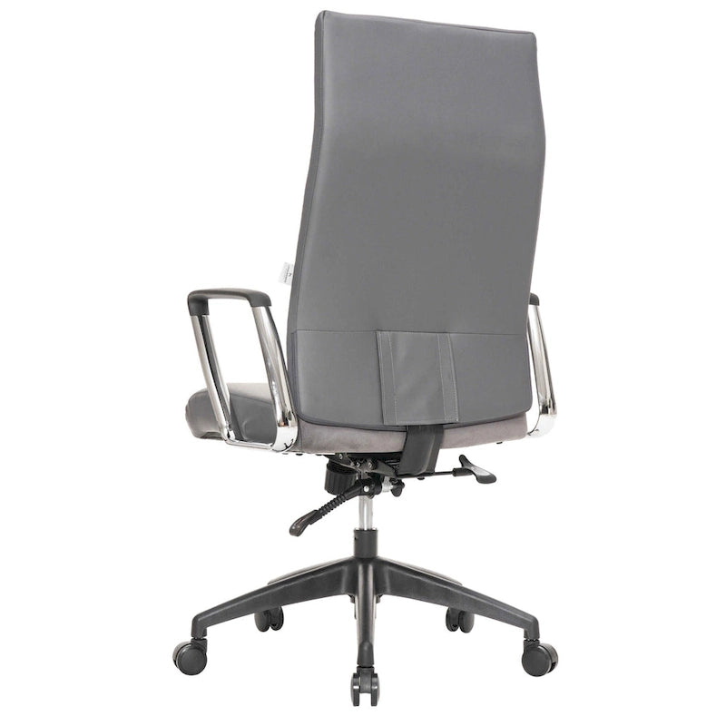LeisureMod Hilton Modern High Back Leather Conference Office Chair