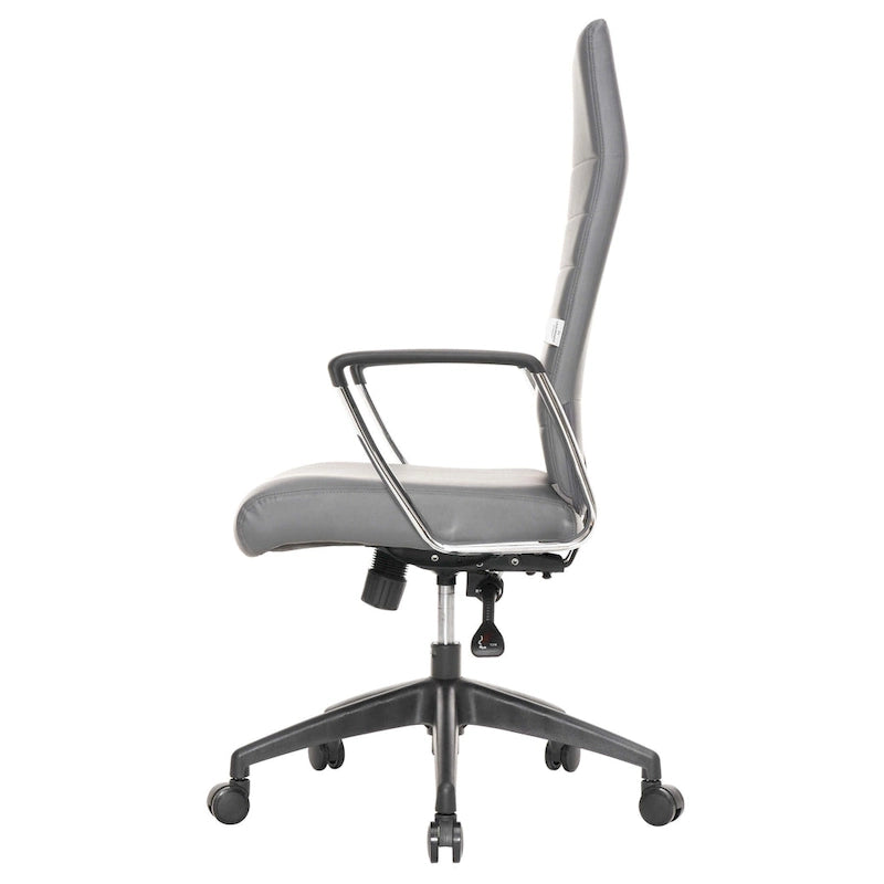 LeisureMod Hilton Modern High Back Leather Conference Office Chair