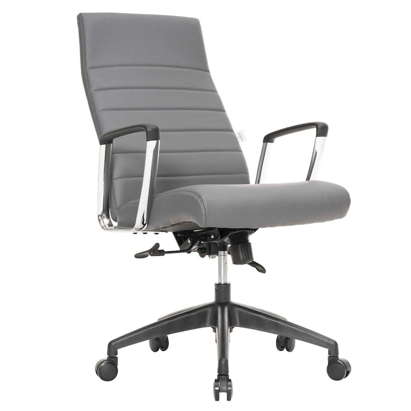 LeisureMod Hilton Modern High Back Leather Conference Office Chair